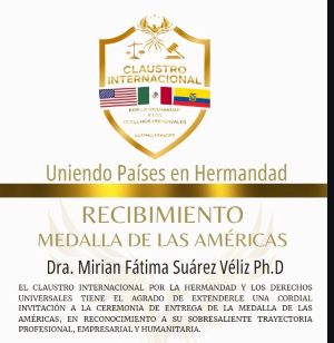 🎉 Felicitamos a nuestra Presidenta, la Dra. Mirian Suárez Veliz, PhD 🎉
